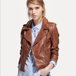 MANGO 100% genuine sheep leather jacket
